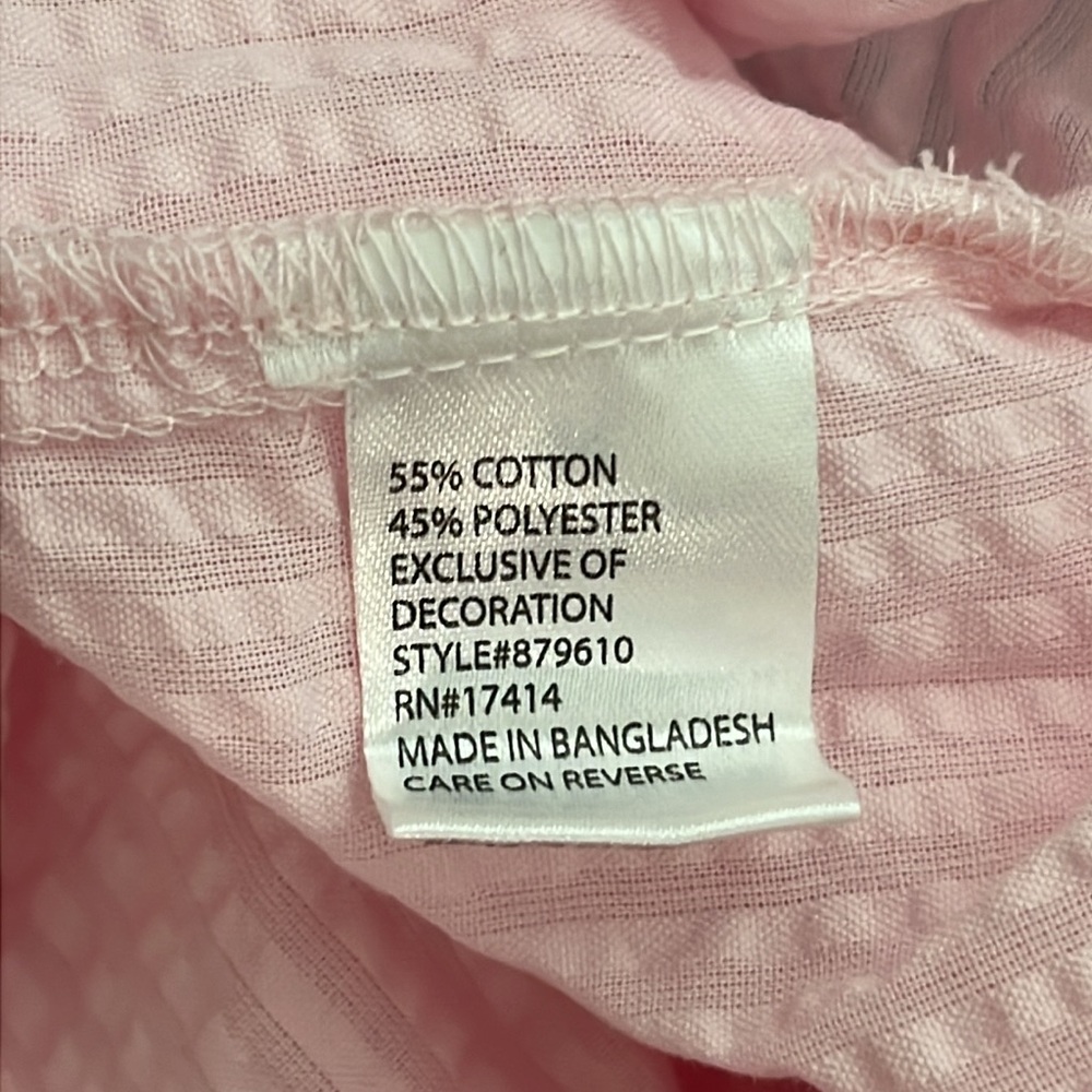 Miss Elaine House Dress Robe Large Pink Seersucker Lounge Grandma Grunge Lounge - Picture 12 of 12